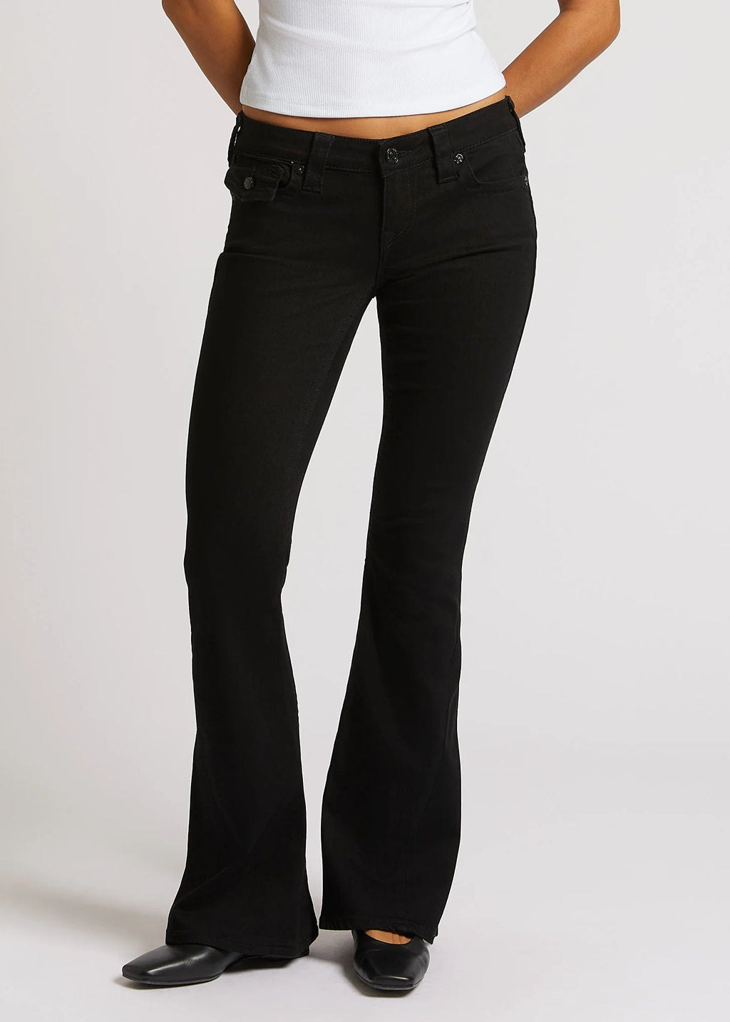 SR Initial Low Waist Jeans - Black