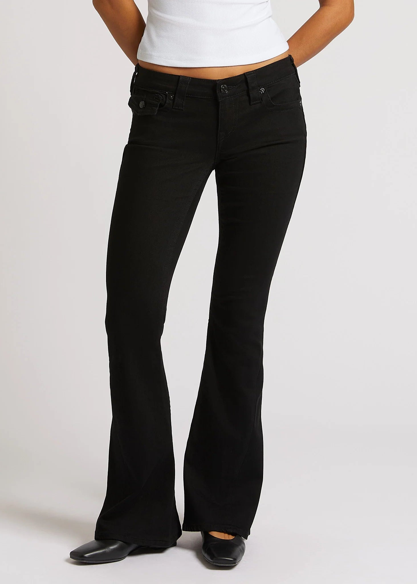 SR Initial Low Waist Jeans - Black