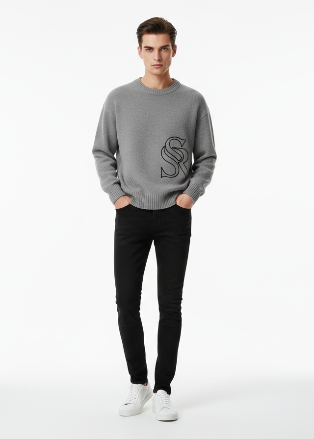 SR Initial Knitted Sweater