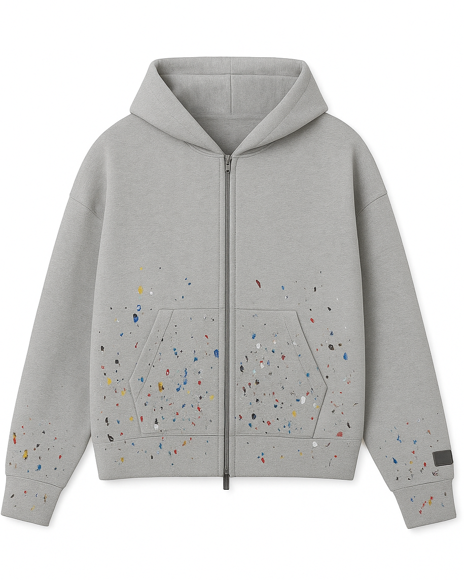 SR Multi Splatter Zip Hoodie
