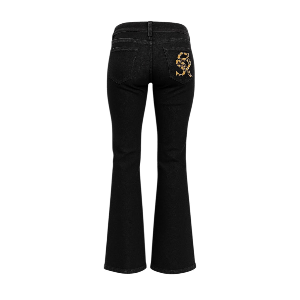 SR Initial Low Waist Jeans - Black