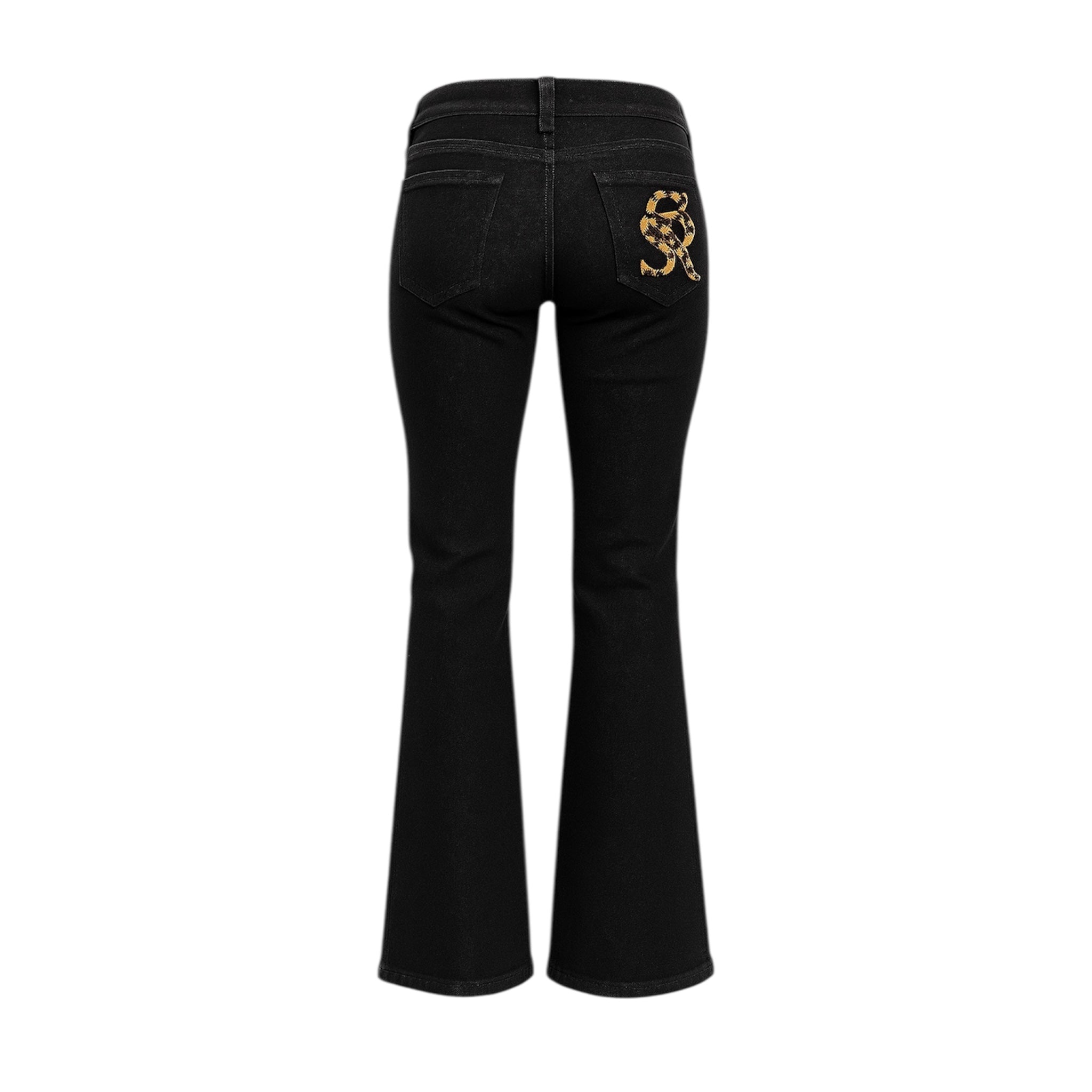 SR Initial Low Waist Jeans - Black