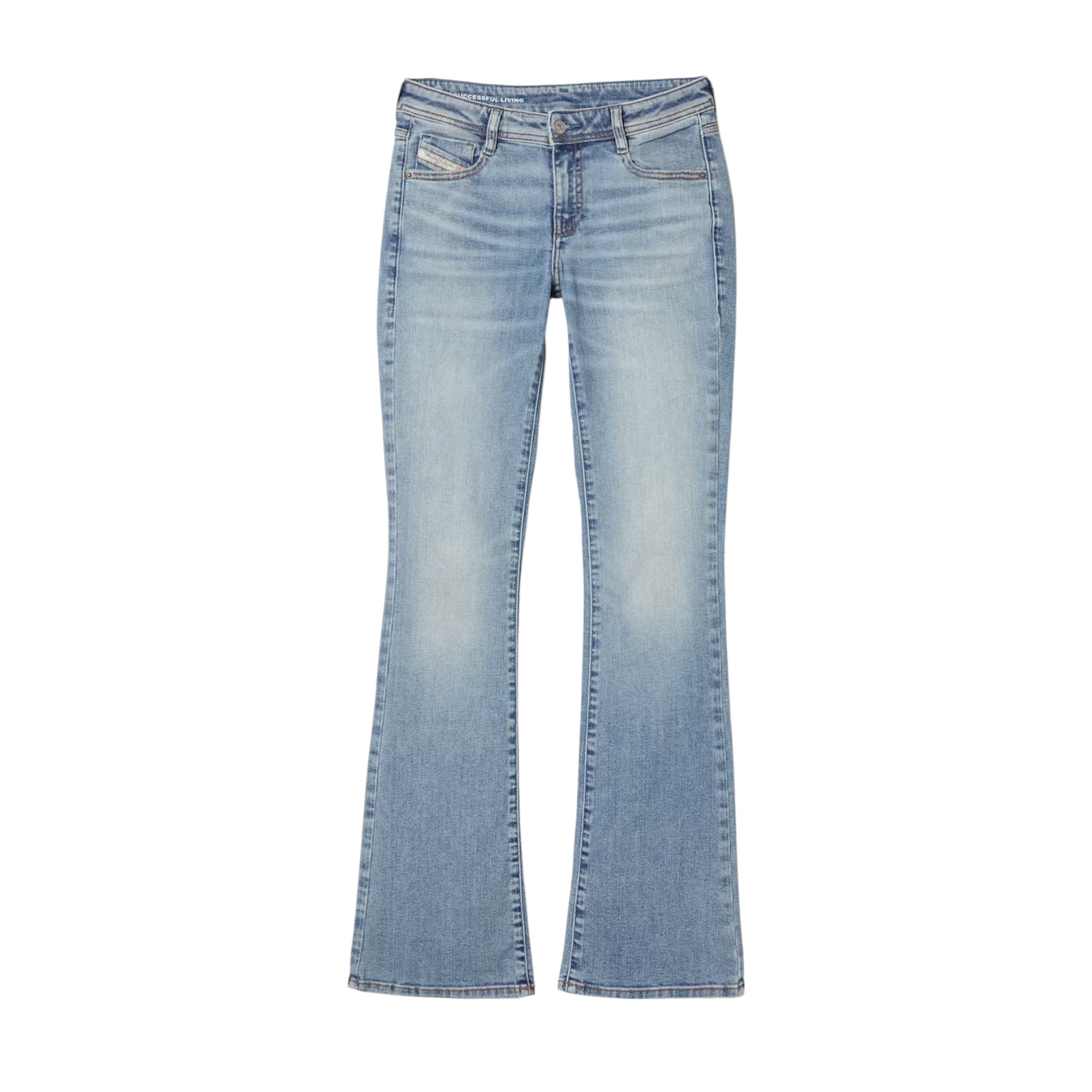 SR Initial Low Waist Jeans - Washed Blue